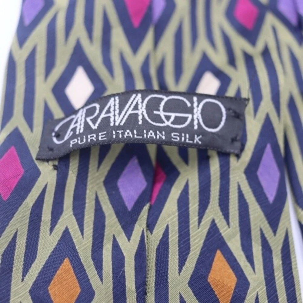 Caravaggio Silk Geometric Abstract Print Necktie